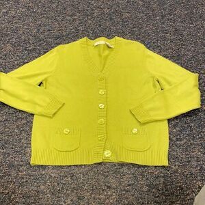 Preswick & Moore Green Button Up Sweater sz. L